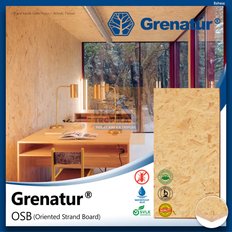 Panel Grenatur OSB ramah lingkungan bersertifikat SVLK