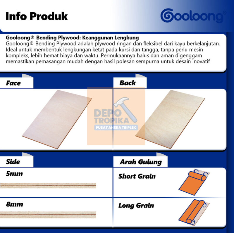 Gooloong® - Bending Plywood | Triplek Fleksibel, Digulung Hingga 360 Derajat Tanpa Patah!